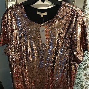 NWT:💜gold sequined dress💜